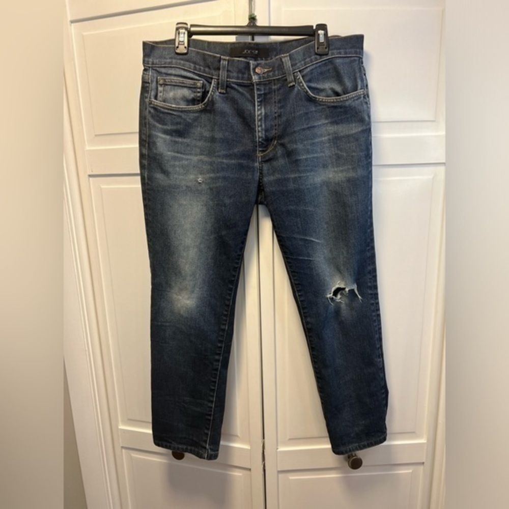 Joe’s Straight + Narrow Distressed Barry Jeans Size Men’s 34 Color Blue